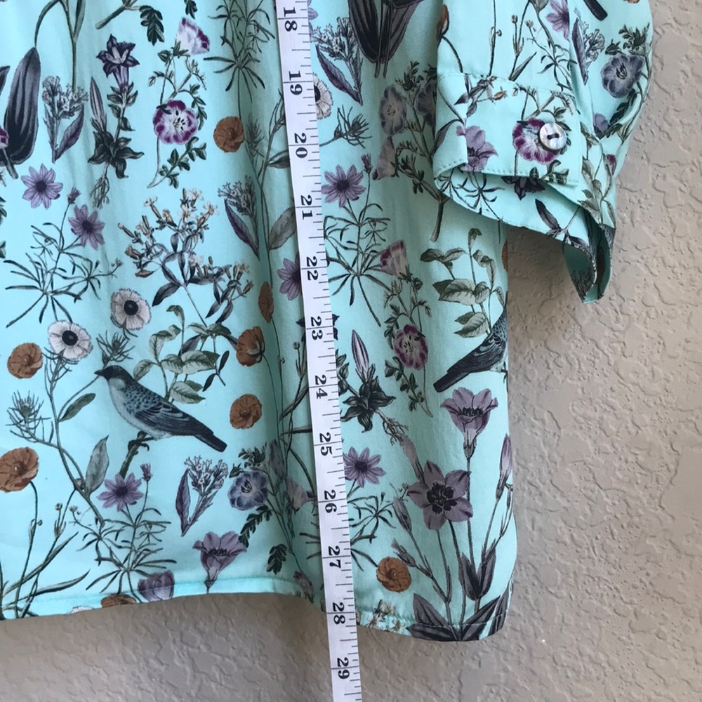 J Jill Floral Bird Print Women's Top - Picture 15 of 16